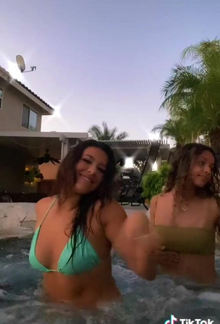 5. Hot Devin Ramirez in Olive Bikini Top in the Swimming Pool