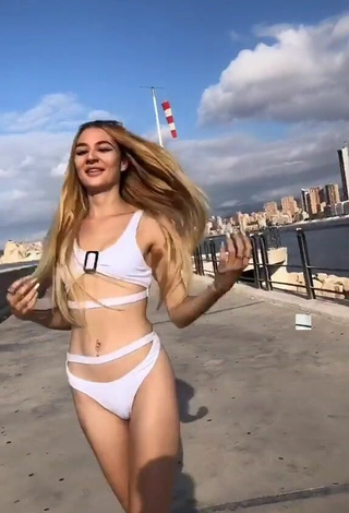 5. Sexy Diana Dasha in White Bikini at the Seafront