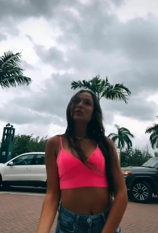 3. Sexy Diannadiamonds15 in Pink Crop Top in a Street