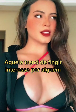 Beautiful Isa Pinheiro Shows Cleavage in Sexy Bikini Top