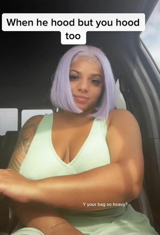 3. Sexy Mikayla Saravia Shows Nipples in a Car Braless
