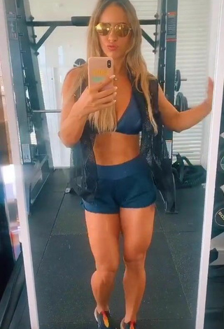 5. Sexy Lica Lopes Ramalho in Black Sport Shorts in the Sports Club