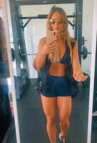 6. Sexy Lica Lopes Ramalho in Black Sport Shorts in the Sports Club