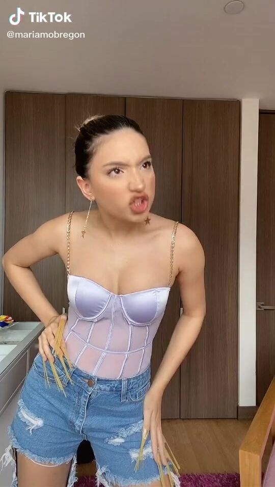 Hot Mariam Obregón Shows Cleavage in Purple Top sexyfilter