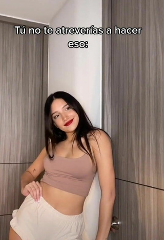 4. Sexy Mariam Obregón in Beige Crop Top