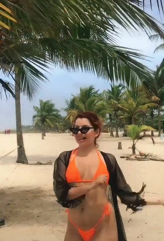 4. Sexy Marian in Orange Bikini at the Beach