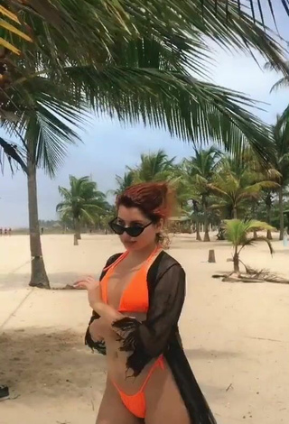 6. Sexy Marian in Orange Bikini at the Beach