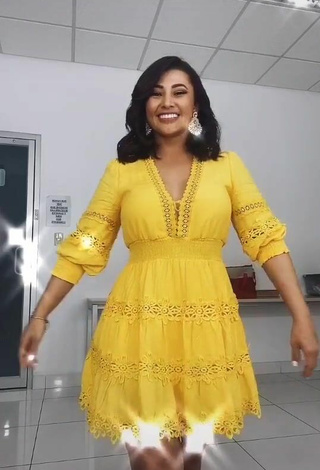 Hottest Milagro Flores in Yellow Dress