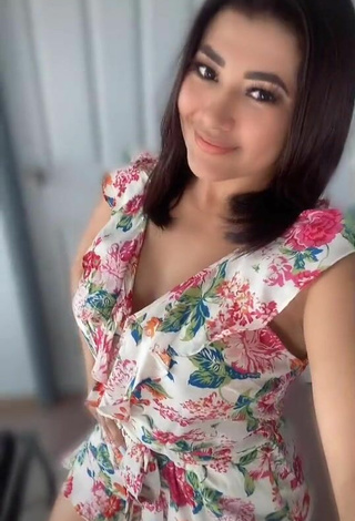 3. Sexy Milagro Flores in Floral Overall