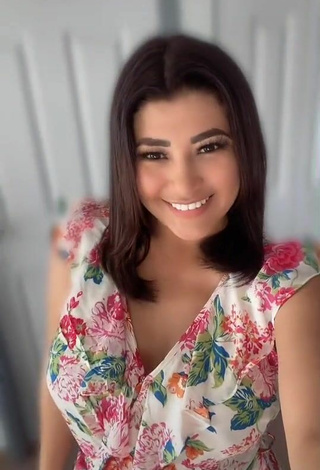 4. Sexy Milagro Flores in Floral Overall