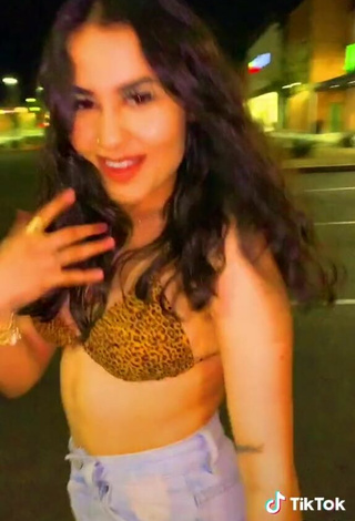 4. Sexy Iya Madrid Shows Cleavage in Leopard Bikini Top