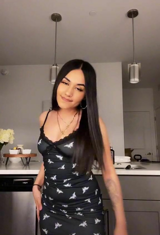 1. Sexy Iya Madrid Shows Cleavage in Dress