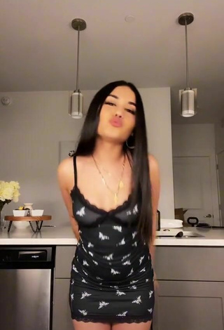 2. Sexy Iya Madrid Shows Cleavage in Dress