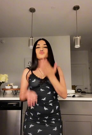 6. Sexy Iya Madrid Shows Cleavage in Dress