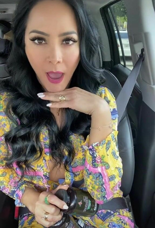 3. Hot Norkys Batista Shows Cleavage in a Car