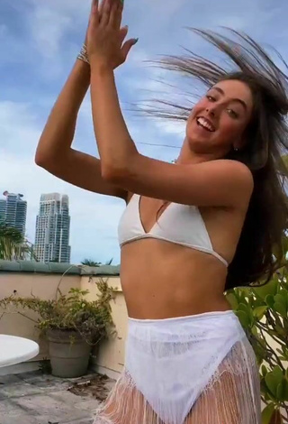 5. Sexy Olivia Alboher Shows Cleavage in White Bikini
