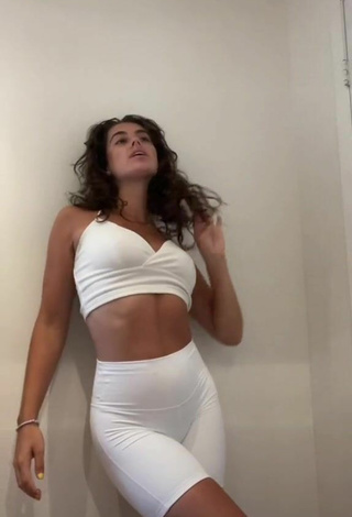 Sexy Paige Madison Evans Shows Cleavage in White Crop Top