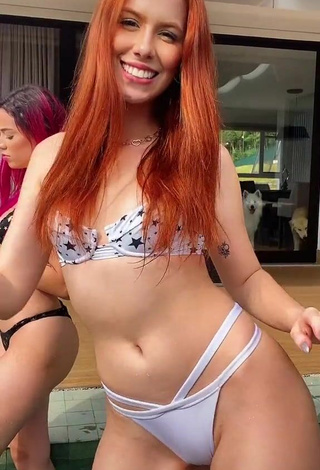 Sweet Priscila Caliari Shows Cleavage in Cute Bikini