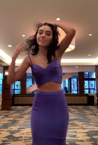 2. Amazing Ryder Mccrann Shows Cleavage in Hot Purple Crop Top