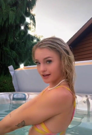 5. Cute Sonja Kay in Bikini Top at the Swimming Pool