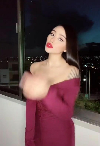 2. Hot Alejandra Treviño Shows Cleavage in Red Dress