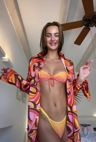 6. Sexy Suede Brooks Shows Cleavage in Bikini