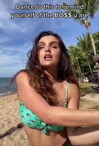 3. Sexy Victoria Vida Shows Cleavage in Bikini Top at the Beach