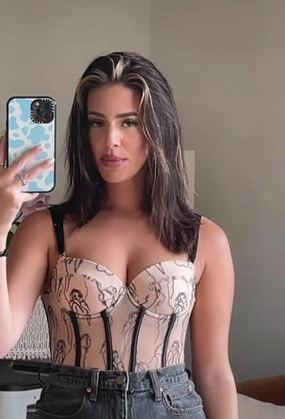 Sexy Ally Yost Shows Cleavage in Corset