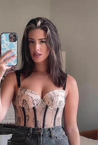 2. Sexy Ally Yost Shows Cleavage in Corset