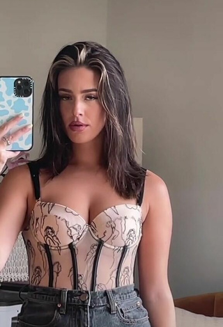 4. Sexy Ally Yost Shows Cleavage in Corset