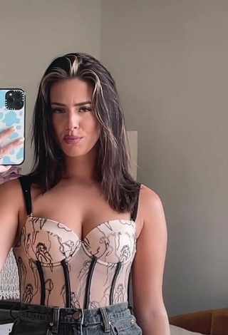 6. Sexy Ally Yost Shows Cleavage in Corset