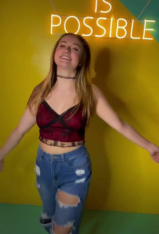 Sexy Caitlyn Cohen Shows Cleavage in Crop Top