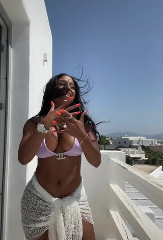 3. Sexy Candice Shows Nipples on the Balcony