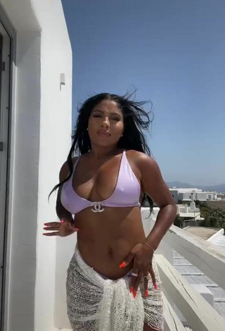 5. Sexy Candice Shows Nipples on the Balcony