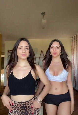 4. Sexy Cora & Marilù Shows Cleavage in Crop Top