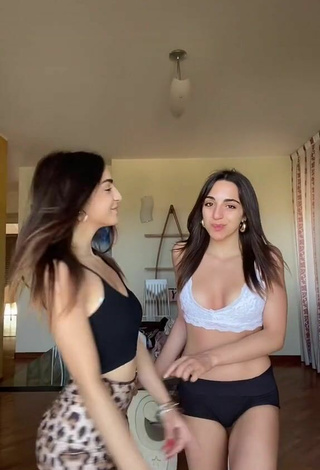 6. Sexy Cora & Marilù Shows Cleavage in Crop Top