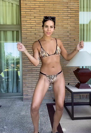 Sweetie Cristina Pedroche Shows Cleavage in Bikini and Bouncing Tits