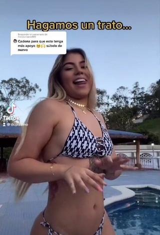Sweetie Chantall Pizzino Shows Cleavage in Bikini at the Pool