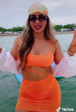 6. Beautiful Gabriela Bandy Shows Cleavage in Sexy Bikini in the Sea