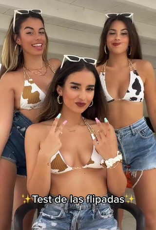 Sweet Laia Fidalgo Vega Shows Cleavage in Cute Bikini Top