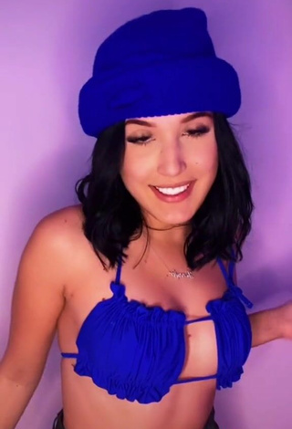 4. Cute Jennifer Garcia Shows Cleavage in Blue Bikini Top
