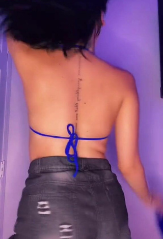 6. Hot Jennifer Garcia Shows Cleavage in Blue Bikini Top