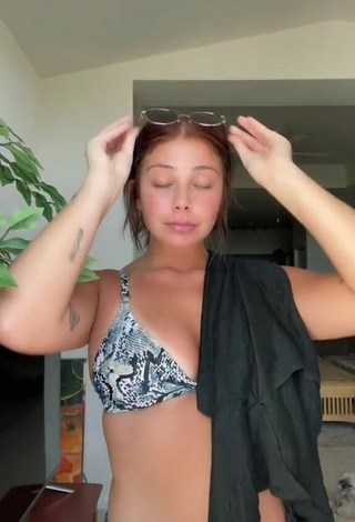 6. Sexy Megan Marie Shows Cleavage in Snake Print Bikini