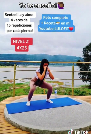5. Sexy Lulo Fit Shows Butt while doing Fitness Exercises