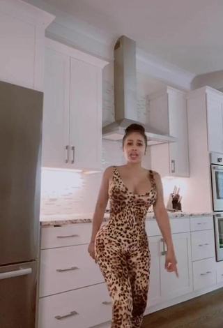 2. Beautiful DreamDoll Shows Cleavage in Sexy Leopard Bodysuit