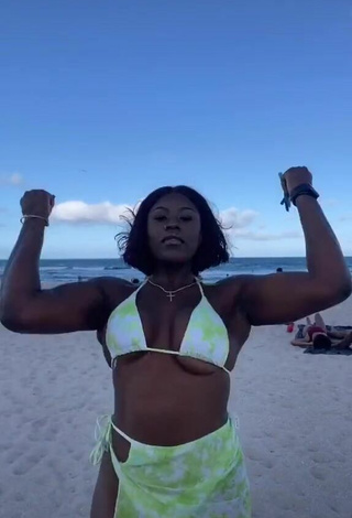 3. Skaibeauty Looks Seductive in Bikini and Bouncing Tits at the Beach