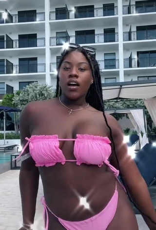 3. Skaibeauty Shows Cleavage in Inviting Pink Bikini and Bouncing Boobs
