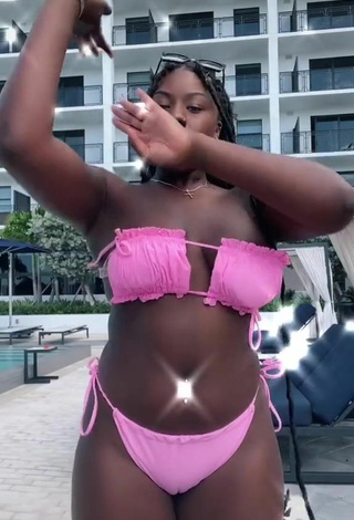 4. Skaibeauty Shows Cleavage in Inviting Pink Bikini and Bouncing Boobs