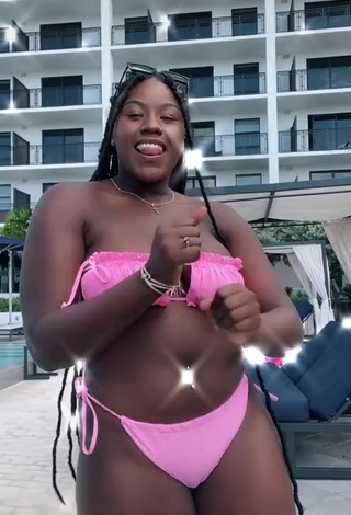 5. Skaibeauty Shows Cleavage in Inviting Pink Bikini and Bouncing Boobs