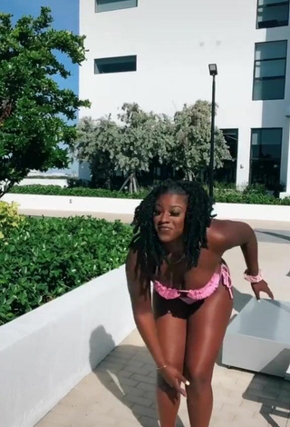 Sweet Skaibeauty Shows Cleavage in Cute Pink Bikini and Bouncing Tits